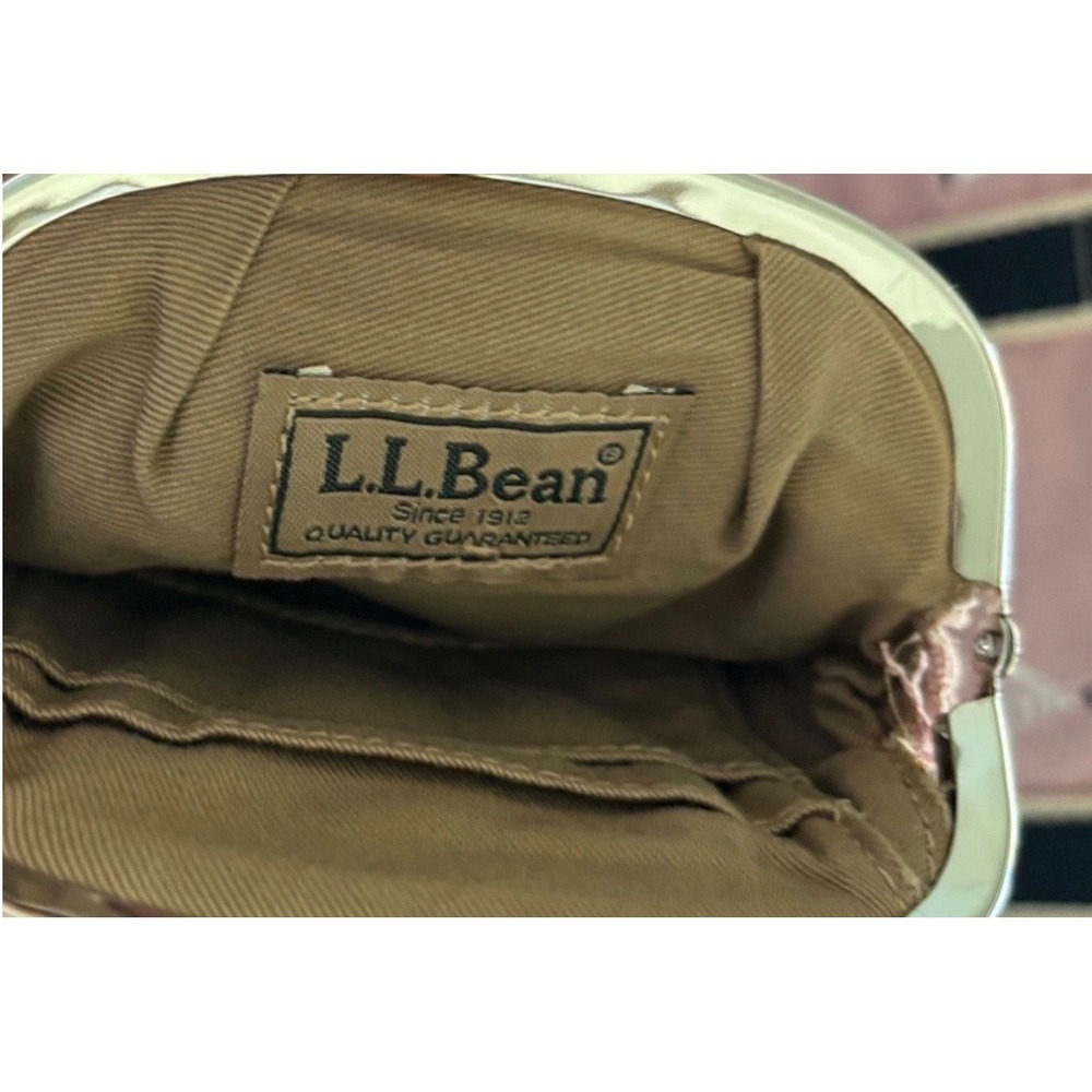 LL Bean Vintage Pink Canvas Sailboat Tote & Kiss Lock Coin Purse Set Nautical - Picture 8 of 10